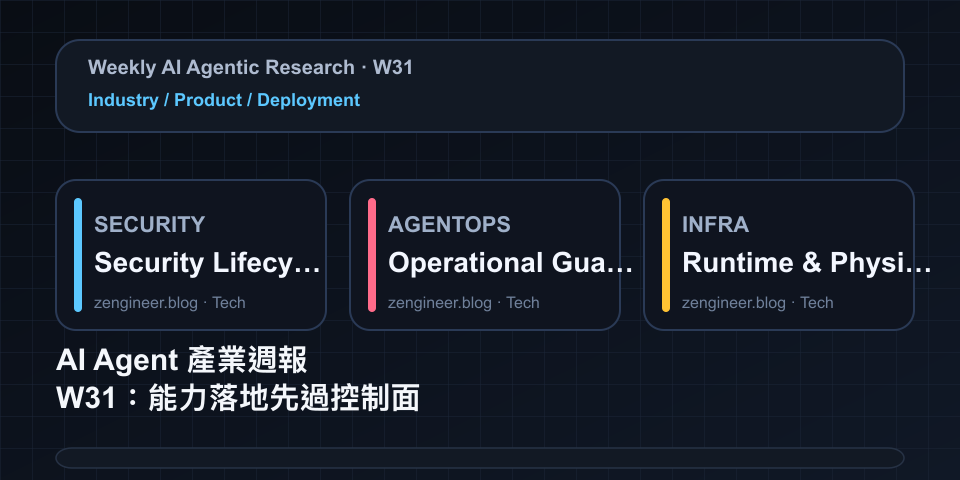 AI Agent 產業週報 W31：能力落地先過控制面（Anthropic、NVIDIA、GPT-Realtime）